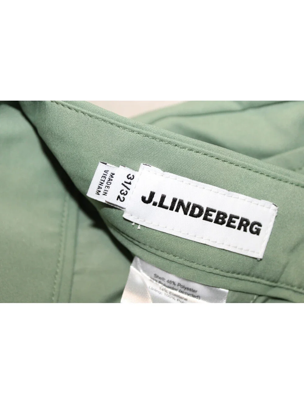 NEW J. Lindeberg Ellott Pant Men's 31 x 32 Golf Casual Hedge Green GMPA15754 NWT